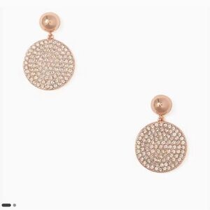 Kate Spade Rose Gold Pave Disc Earrings